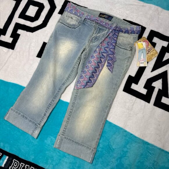 Y2K Vintage Angels Low Rise Crop Jeans NWT - Picture 1 of 8